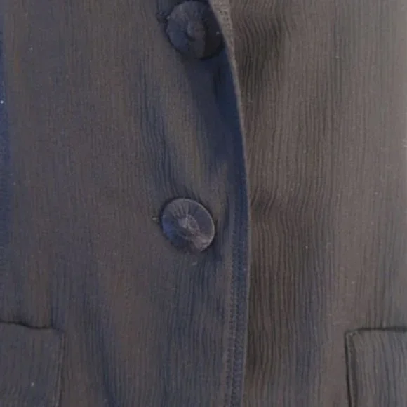 *Womens Eileen Fisher Petite Black Silk 3/4 Sleeve Blazer Jacket PM - Picture 5 of 7